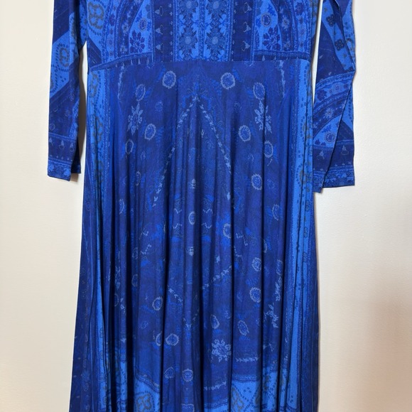 Soft Surroundings Sitarra Midi Dress Women's Size M Handkerchief Hem Bandana - Picture 9 of 11